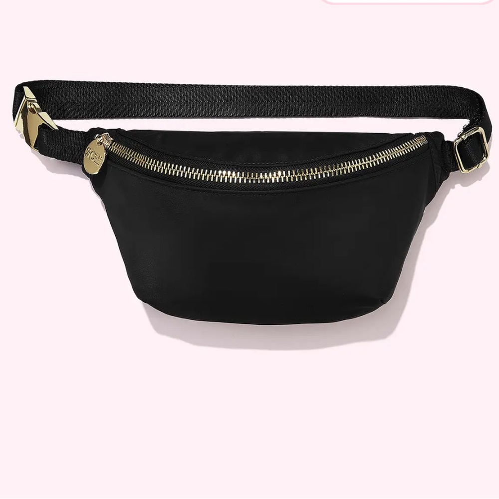 NWT Stoney Clover Lane Classic Nylon Fanny Pack Bag Noir Black Longer Strap